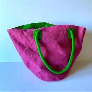 Watermelon Pink and Green Summer Tote
